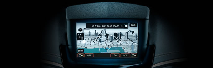 Навигационная система с выдвижным сенсорным дисплеем для Cadillac CTS-V Coupe 2012